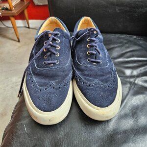 Paul Smith Blue Suede Wing Tip Sneakers